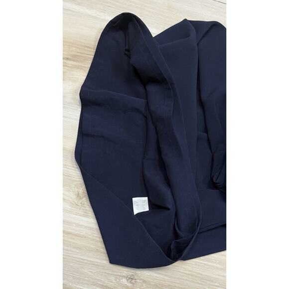 Rebecca Taylor Sheath Dress Size 6 Womens Cap Sleeve Zip Front Navy Blue Black - Picture 6 of 13